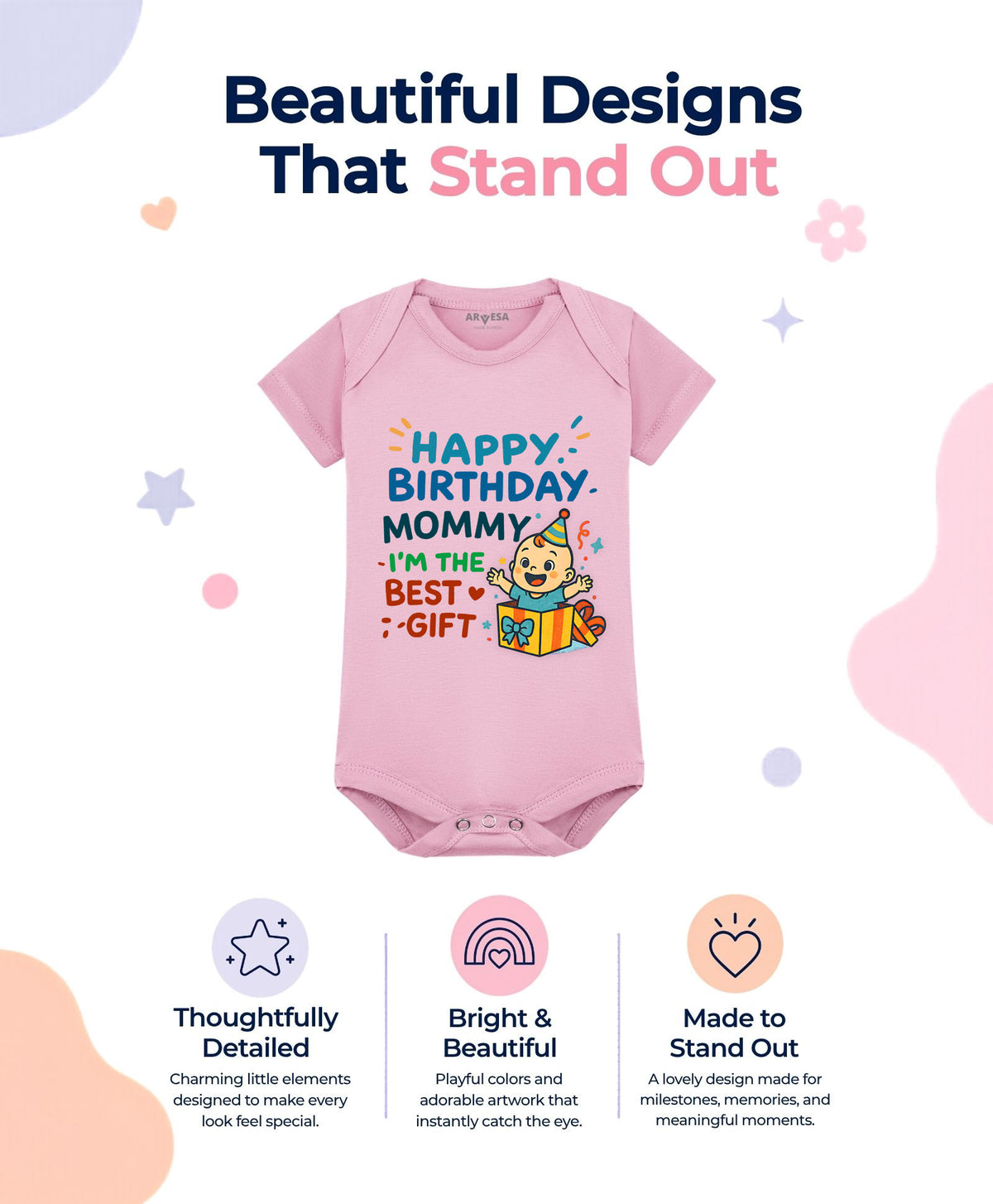 No | Happy Birthday Mommy I'm The Best Gift Mom Birthday - Romper
