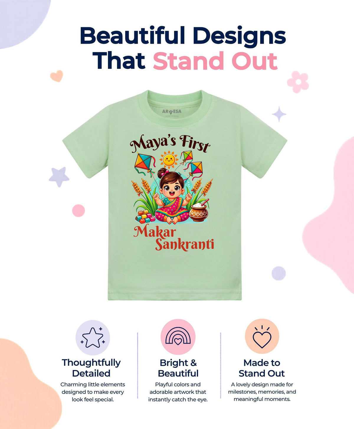 Yes | My First Makar sankranti - T-shirt