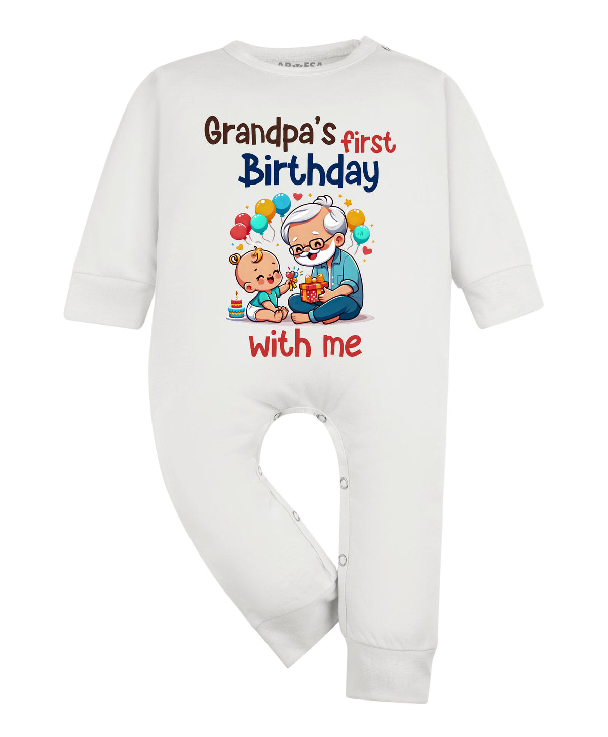 No | Grandpa's First Firthday With Me Family Birthday - Jumpsuit