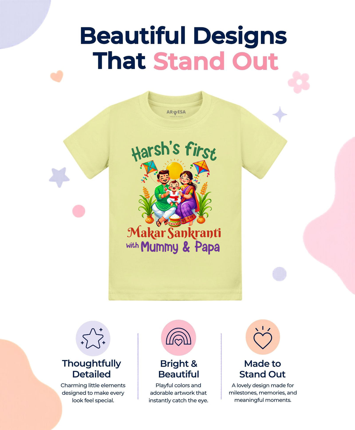 Yes | My First Makar sankranti - T-shirt