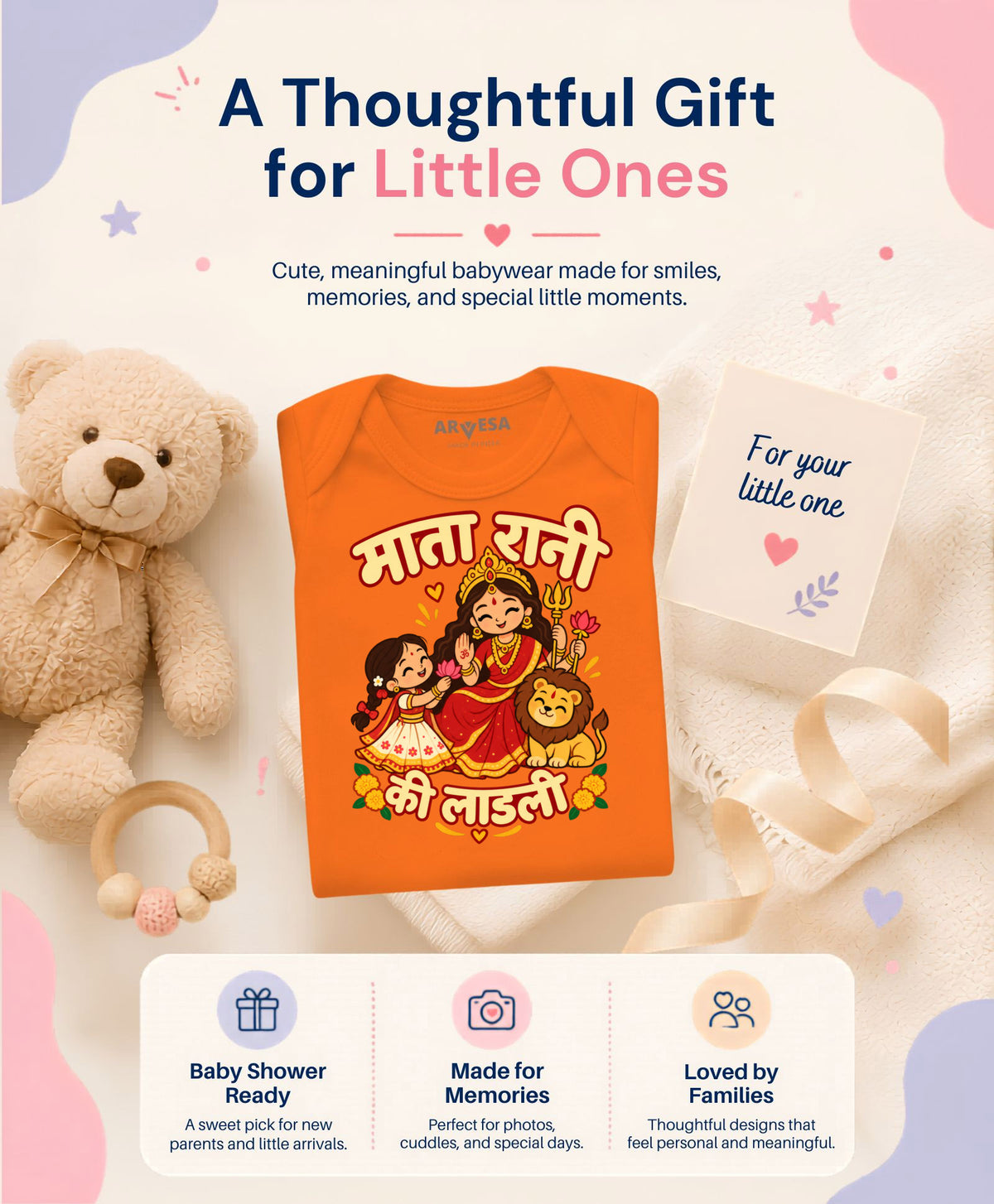 Mata Rani ka Ladli hindi text Navratri - Romper