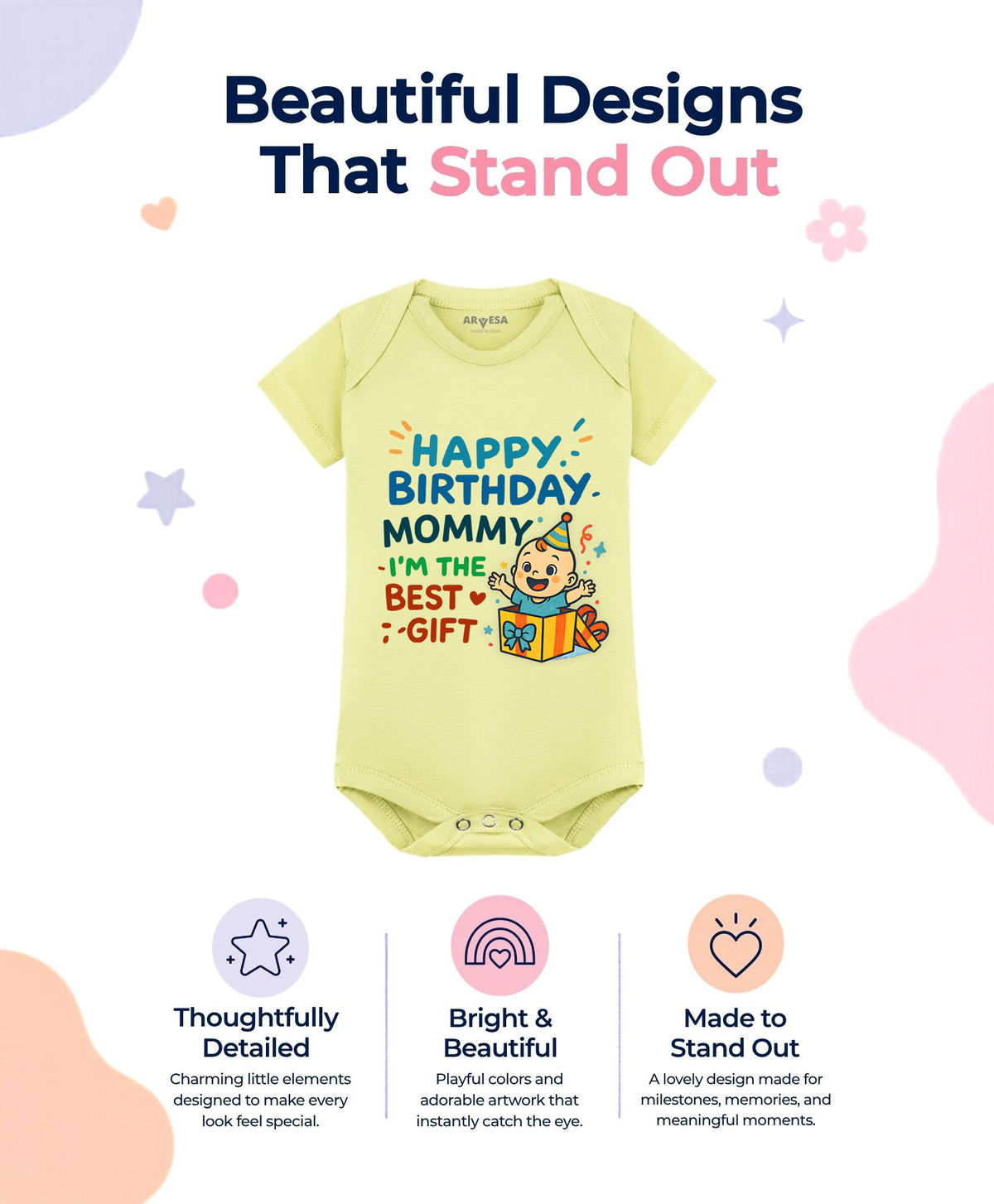 No | Happy Birthday Mommy I'm The Best Gift Mom Birthday - Romper