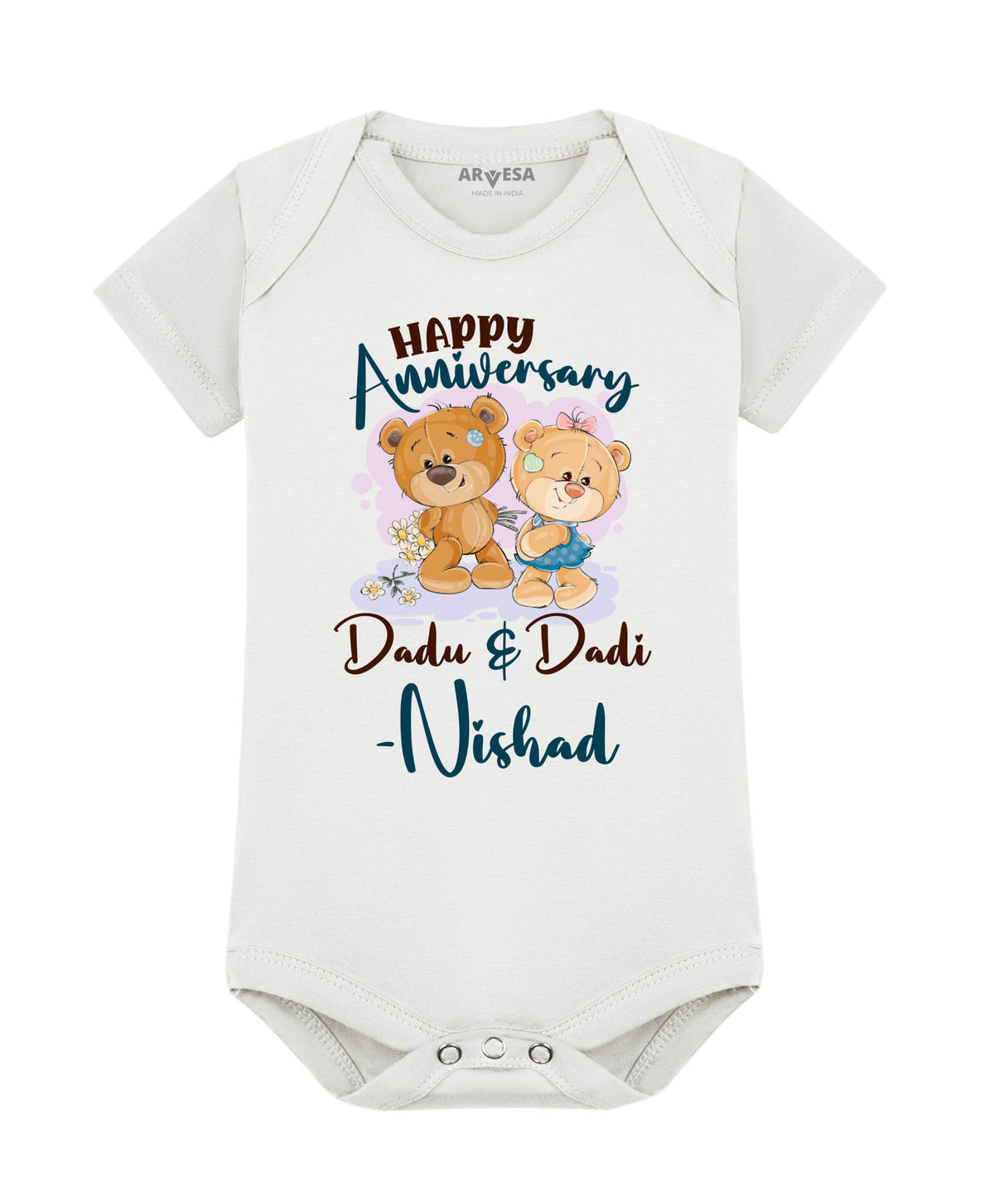 Yes | Happy Anniversay Dadu & Dadi Family Anniversary - Romper