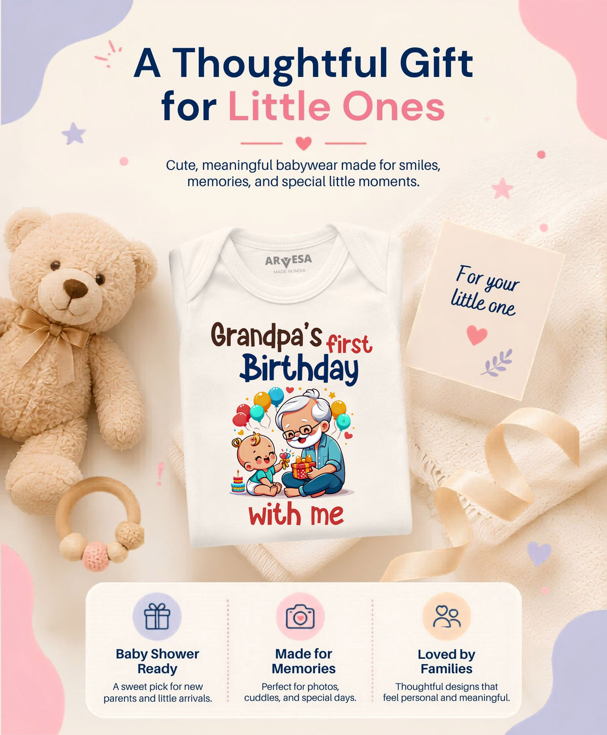No | Grandpa's First Firthday With Me Family Birthday - Romper