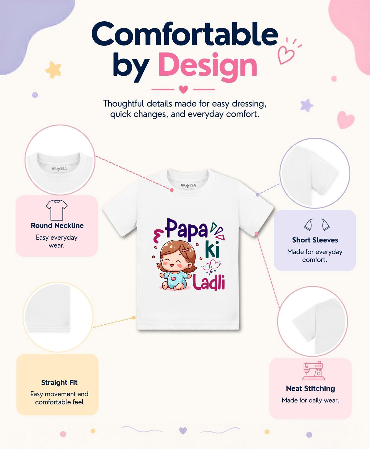No | Papa Ki Ladli Dad - T-shirt