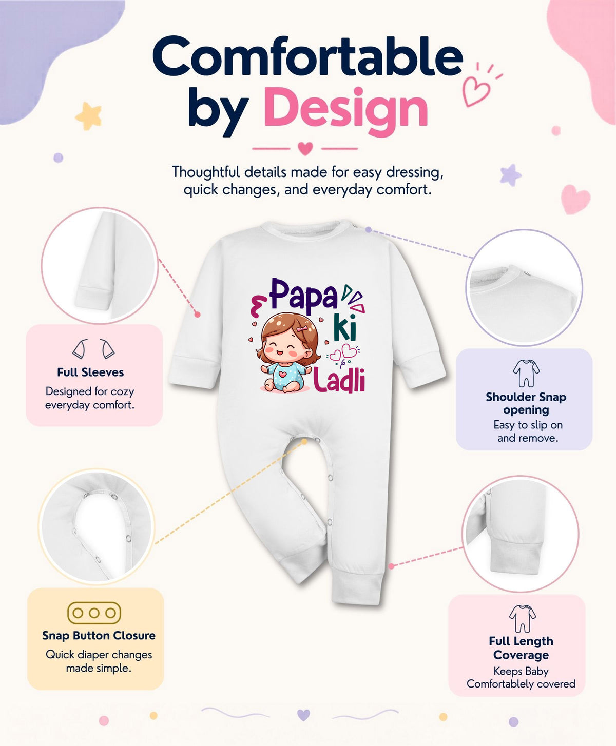 No | Papa Ki Ladli Dad - Jumpsuit