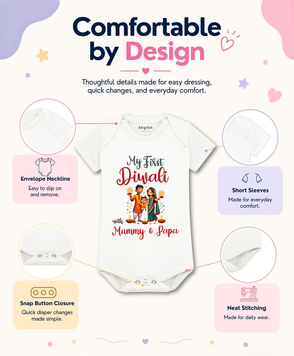 No | My First Diwali - Romper