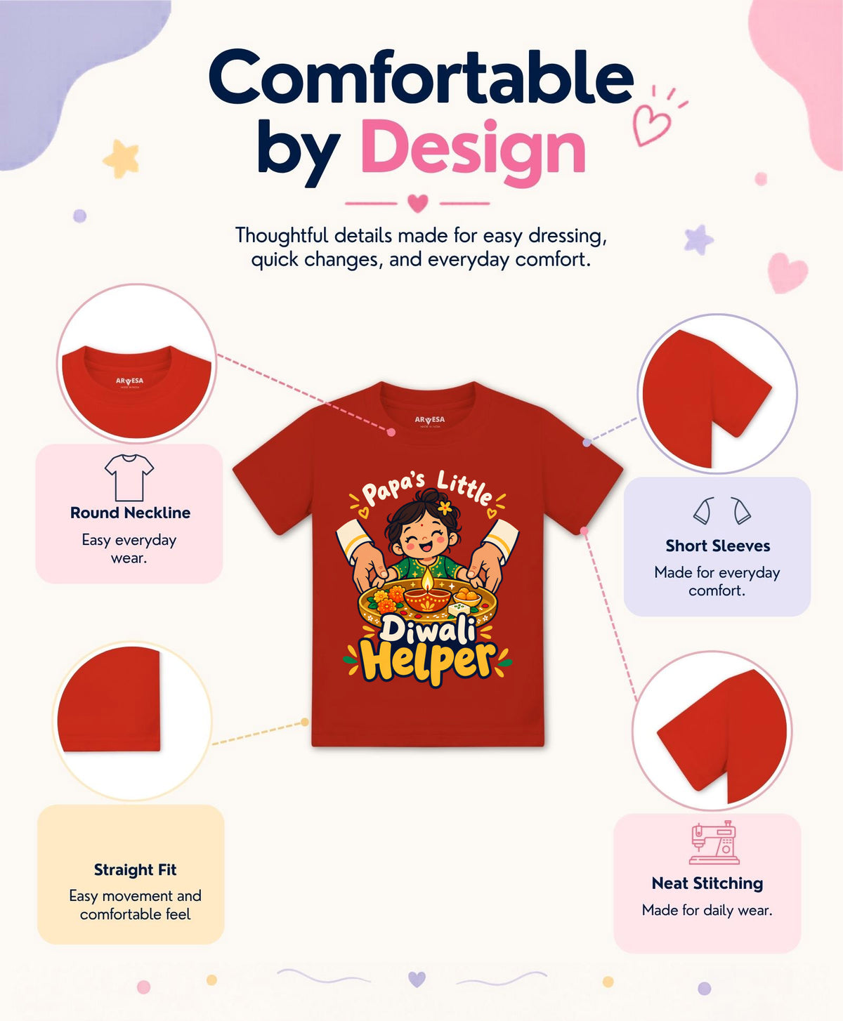 Papa's Little Diwali Helper - T-shirt