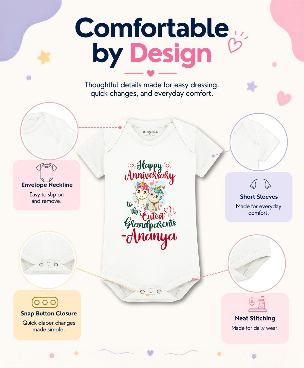 Yes | Happy Anniversay GrandParents Family Anniversary - Romper