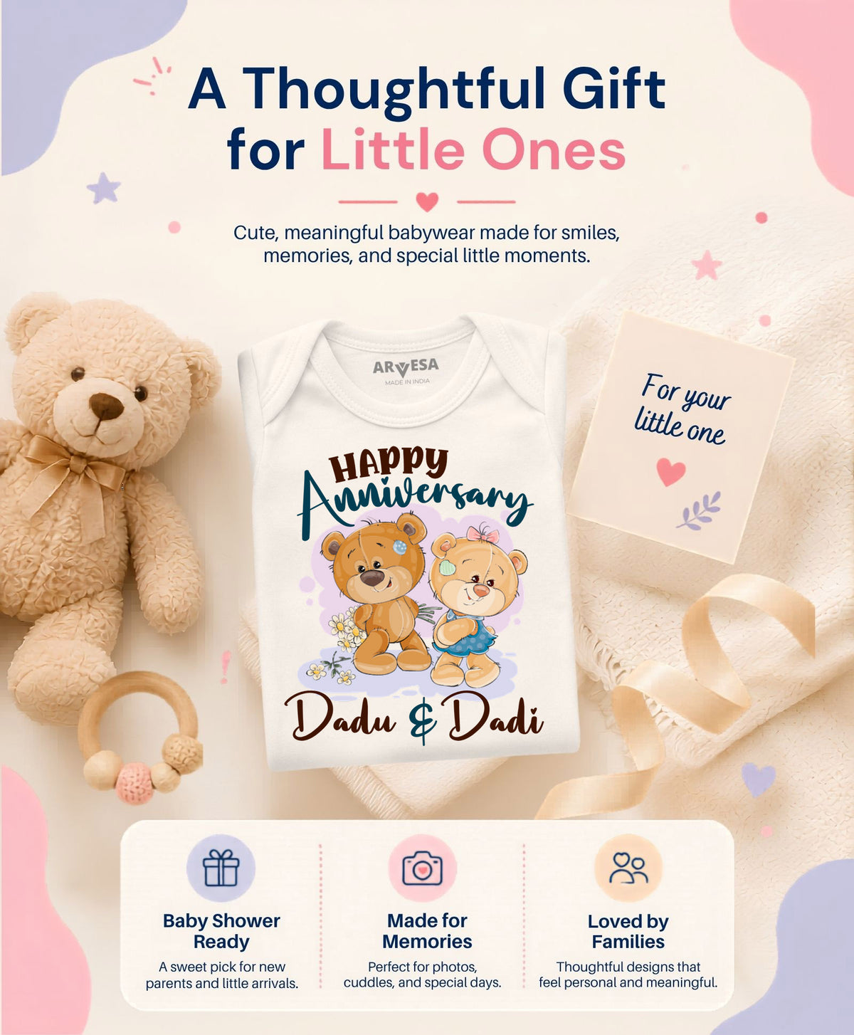 No | Happy Anniversay Dadu & Dadi Family Anniversary - Romper