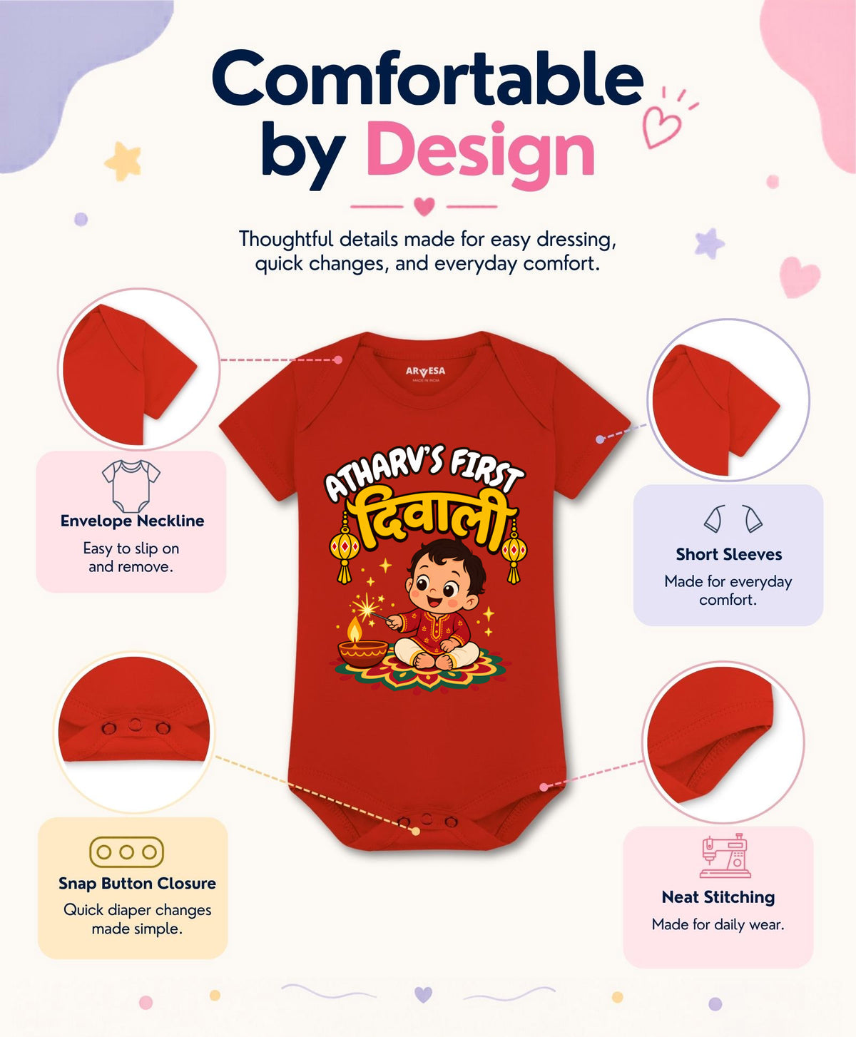 Yes | My First Diwali - Romper