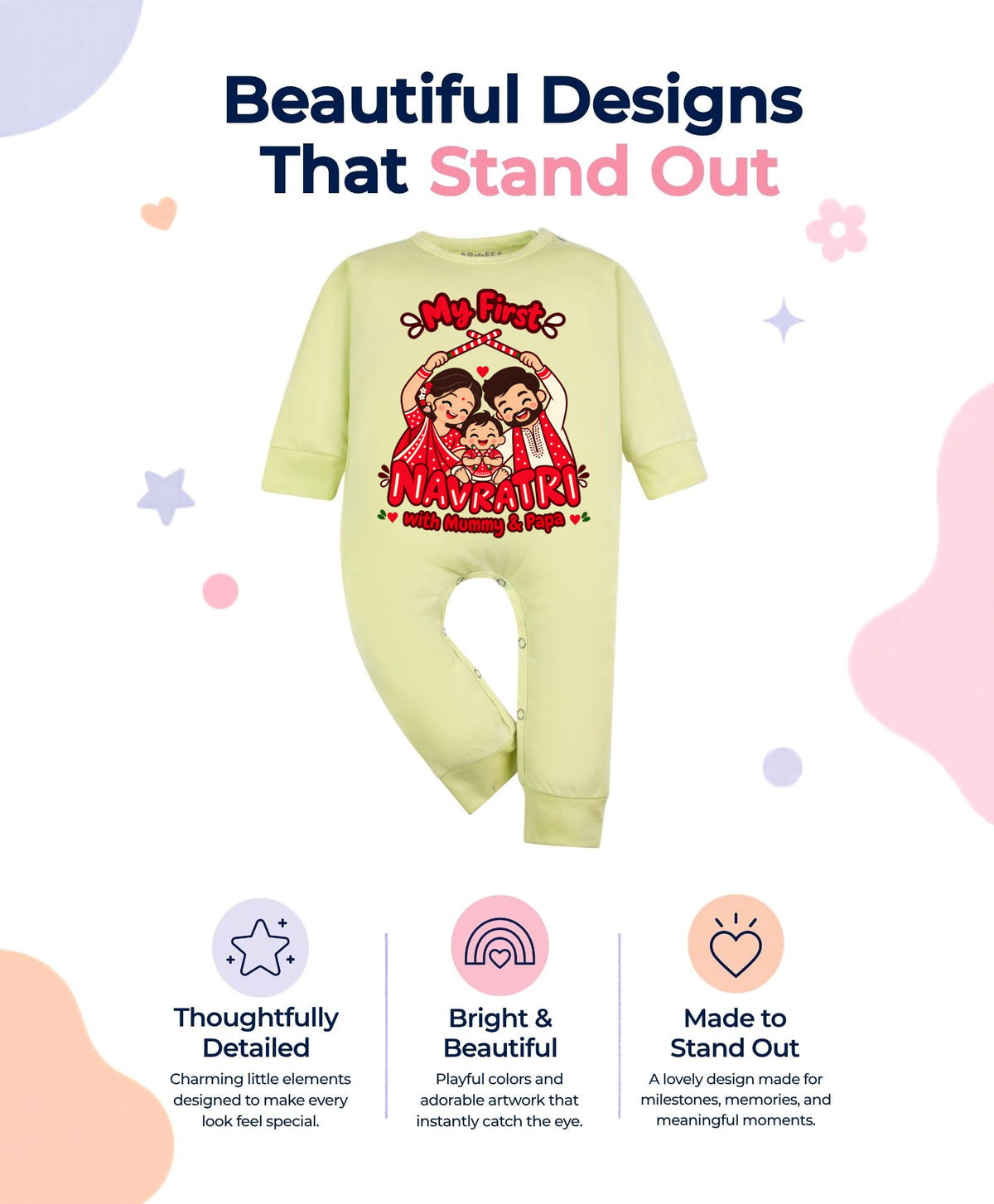No | My First Navratri with Mummy & Papa - Jumpsuit