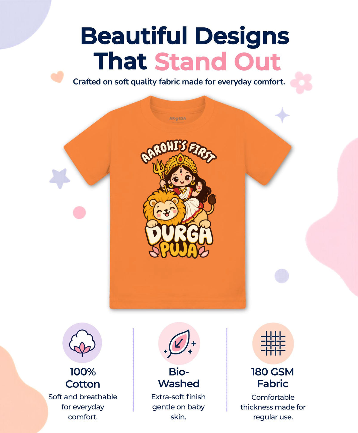 Yes | My First Durga Puja - T-shirt