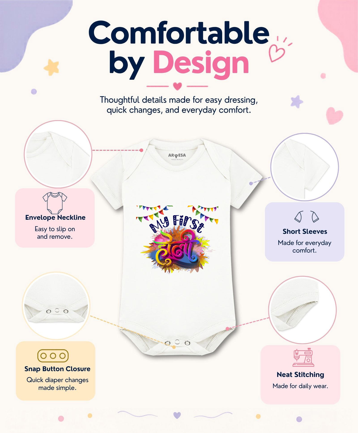 No | My First Holi - Romper