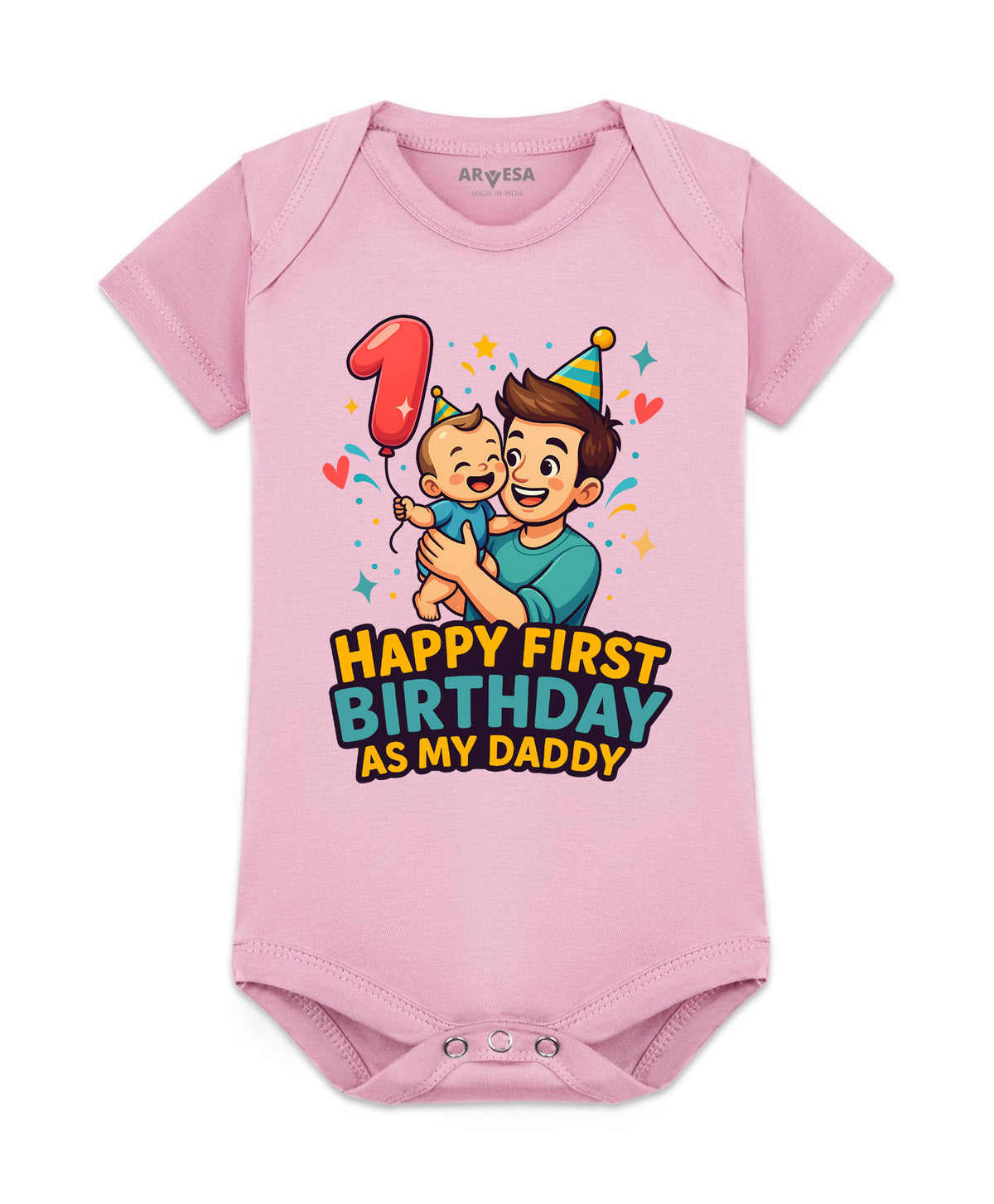 No | Happy First Birthday As My Daddy Dad Birthday - Romper