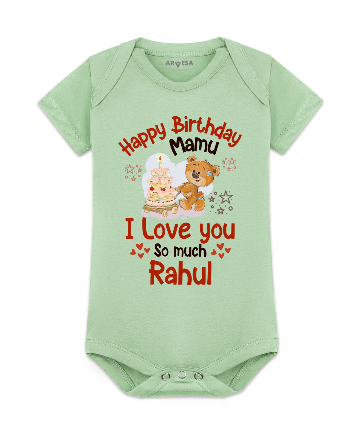 Yes | Happy Birthday Mamu Family Birthday - Romper