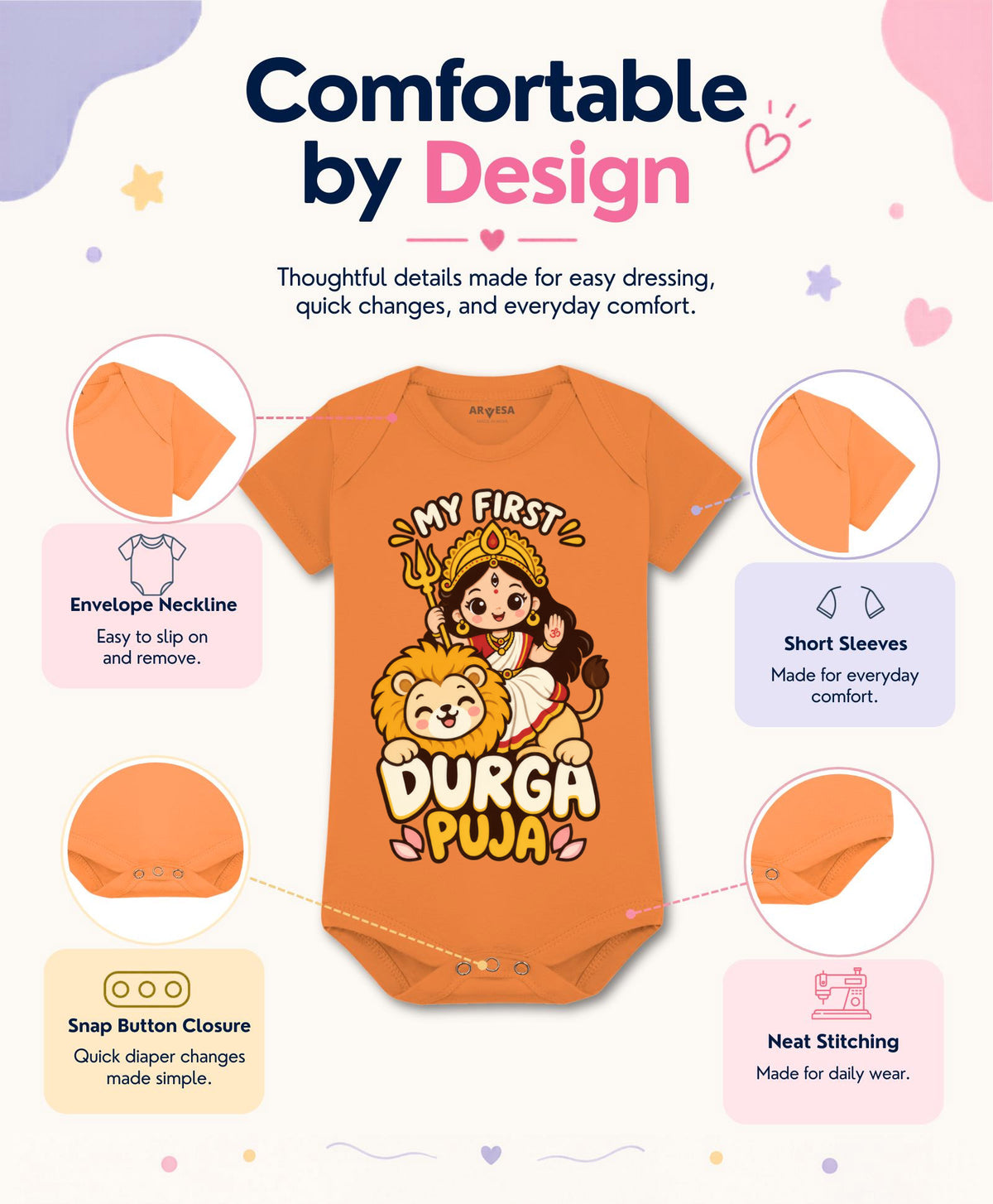 No | My First Durga Puja - Romper