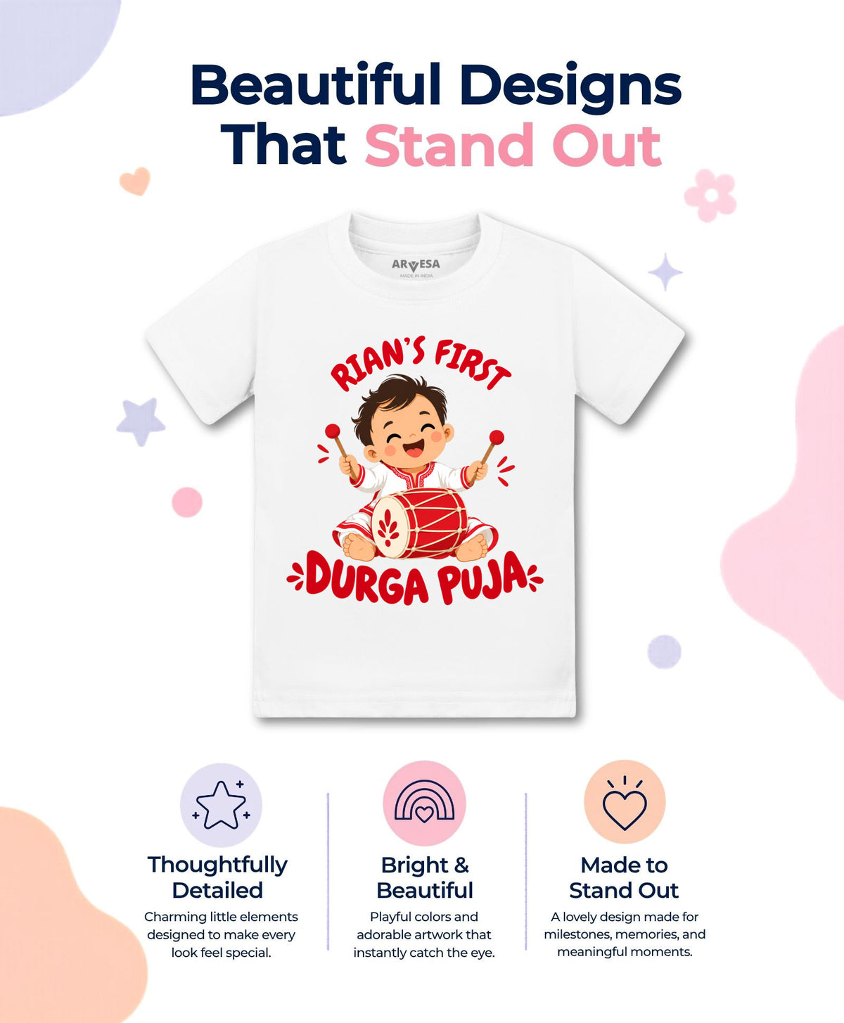 Yes | My First Durga Puja - T-shirt