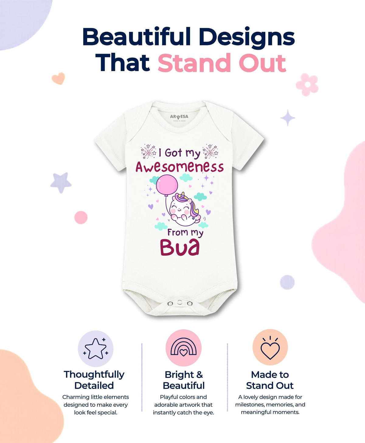 No | I Got Awesomeness From Bua - Romper