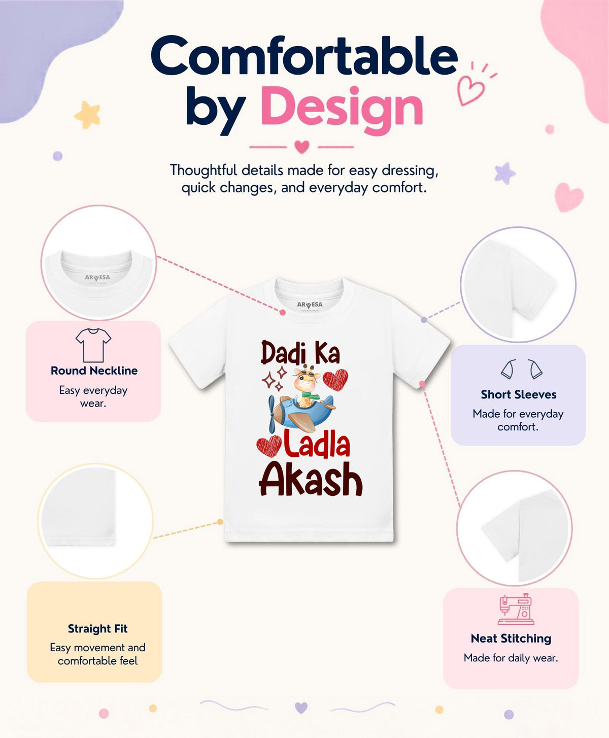 Yes | Dadi Ka Ladla Dada Dadi - T-shirt