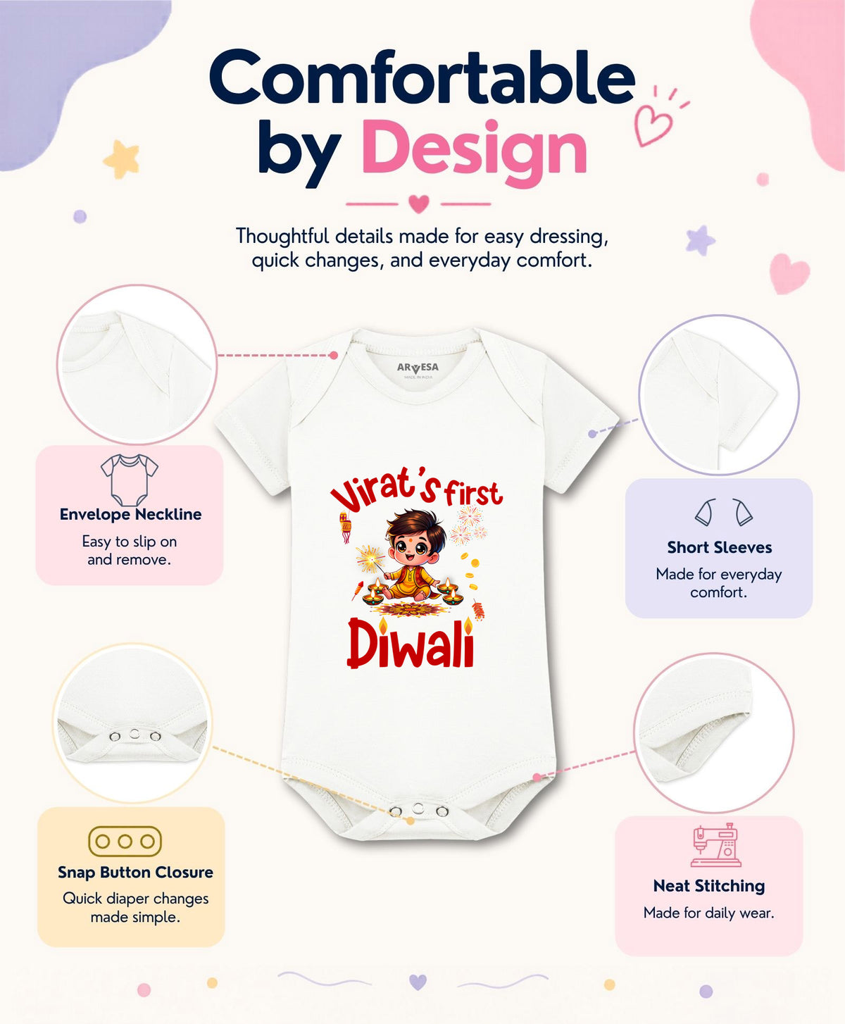 Yes | My First Diwali - Romper