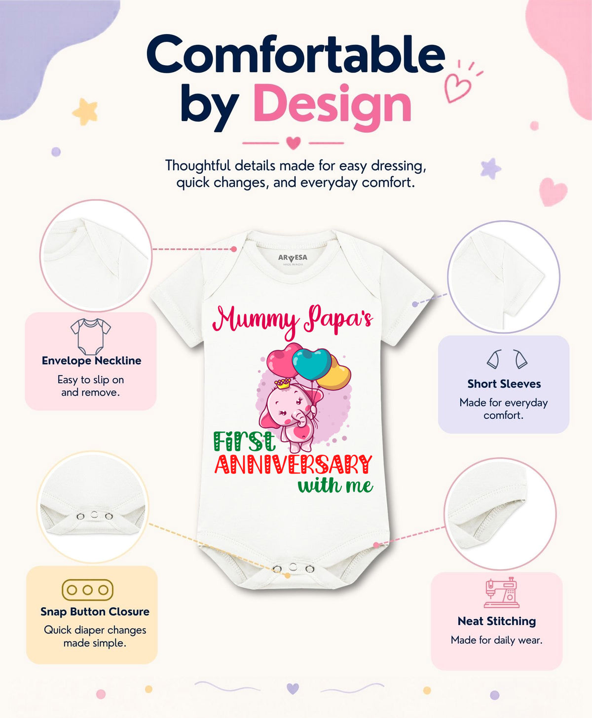 No | Mummy Papa First Anniversary With Me Mom Dad Anniversary - Romper