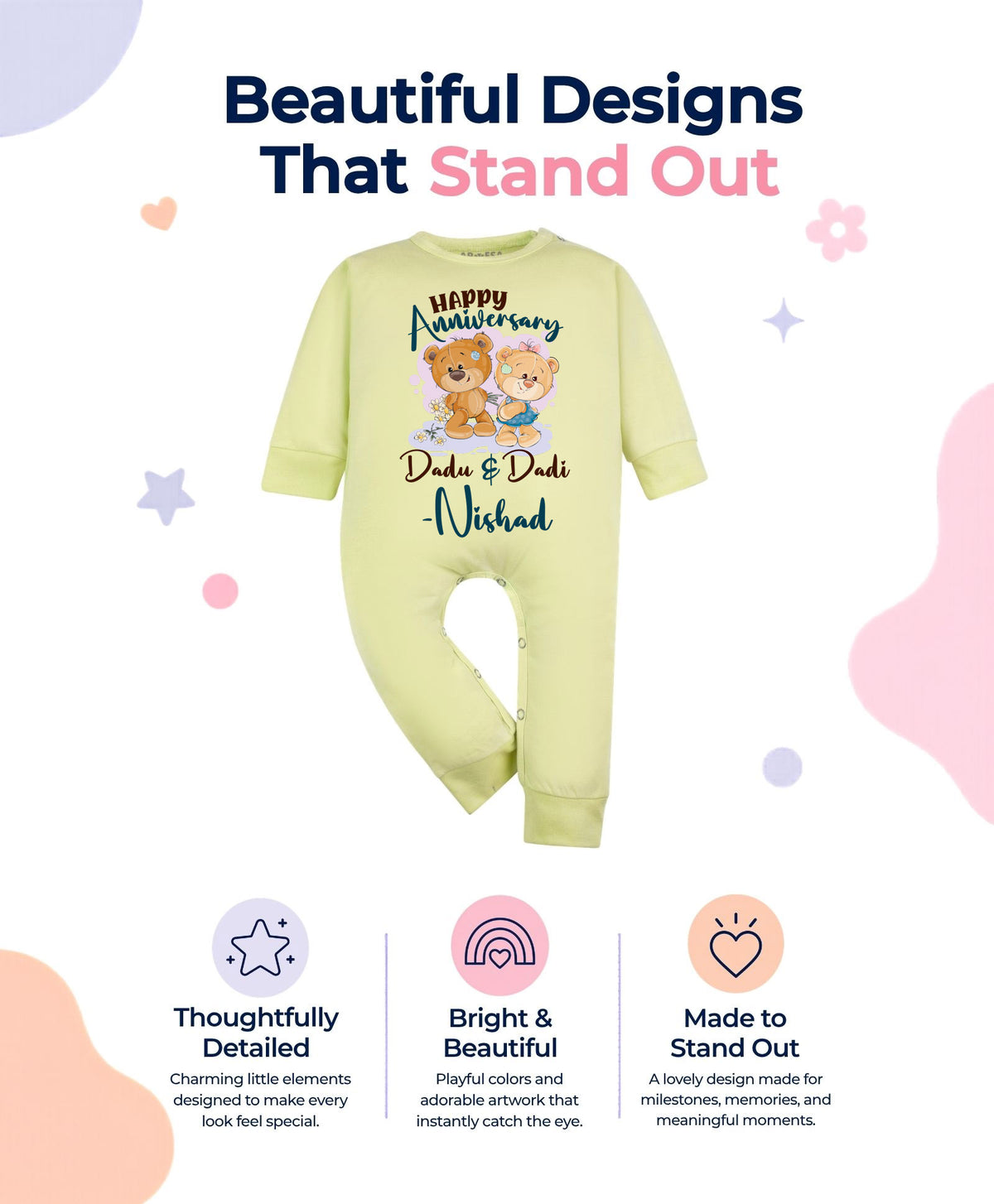 Yes | Happy Anniversay Dadu & Dadi Family Anniversary - Jumpsuit