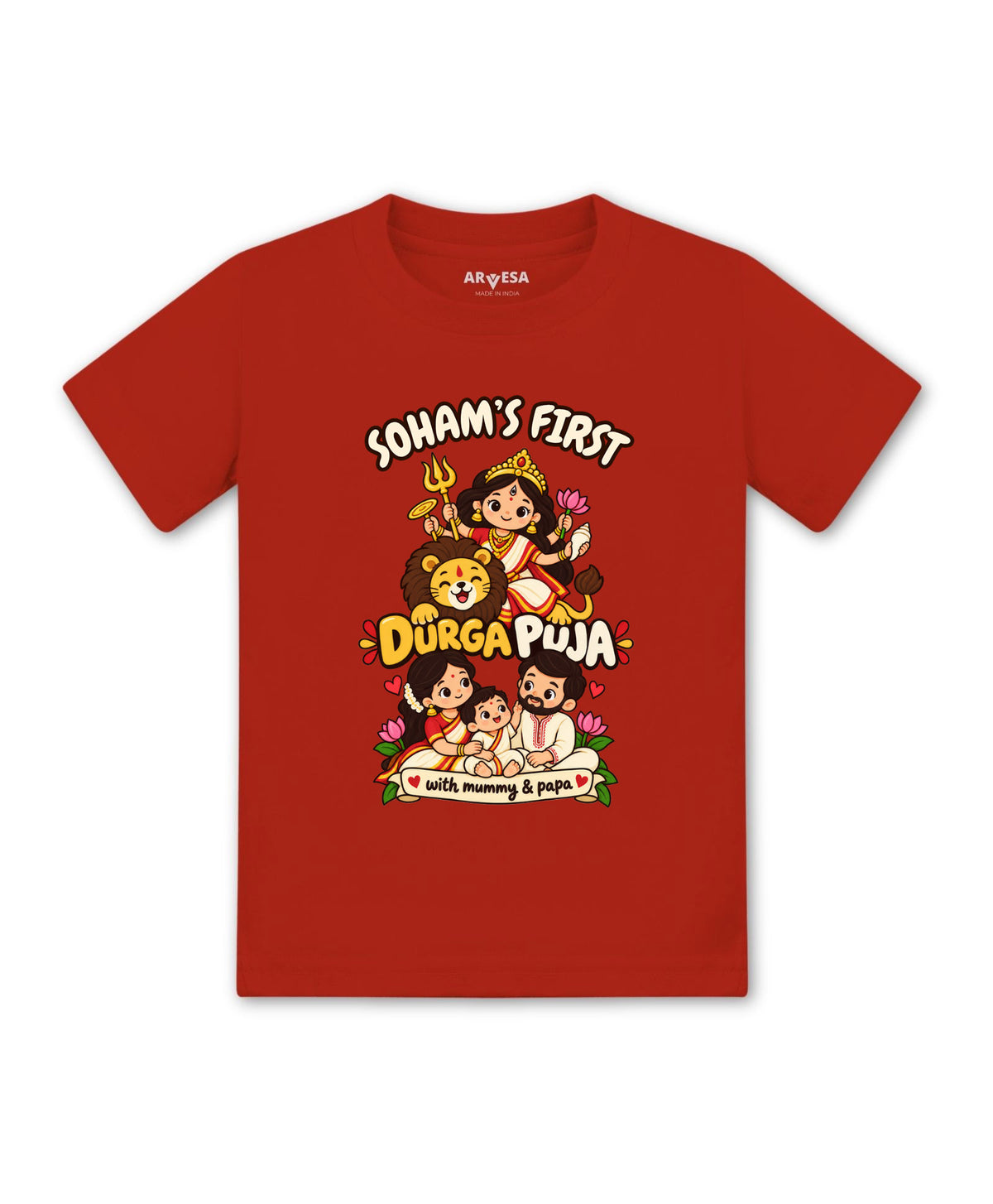 Yes | My First Durga Puja with Mummy & Papa - T-shirt