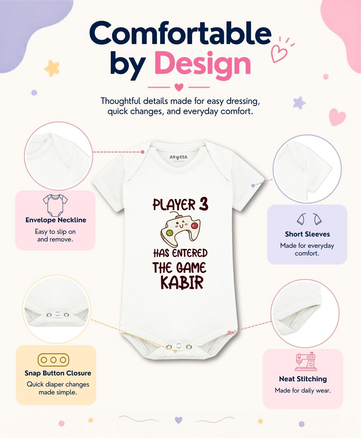 Yes | Player 3 Entered The Game Quirky - Romper
