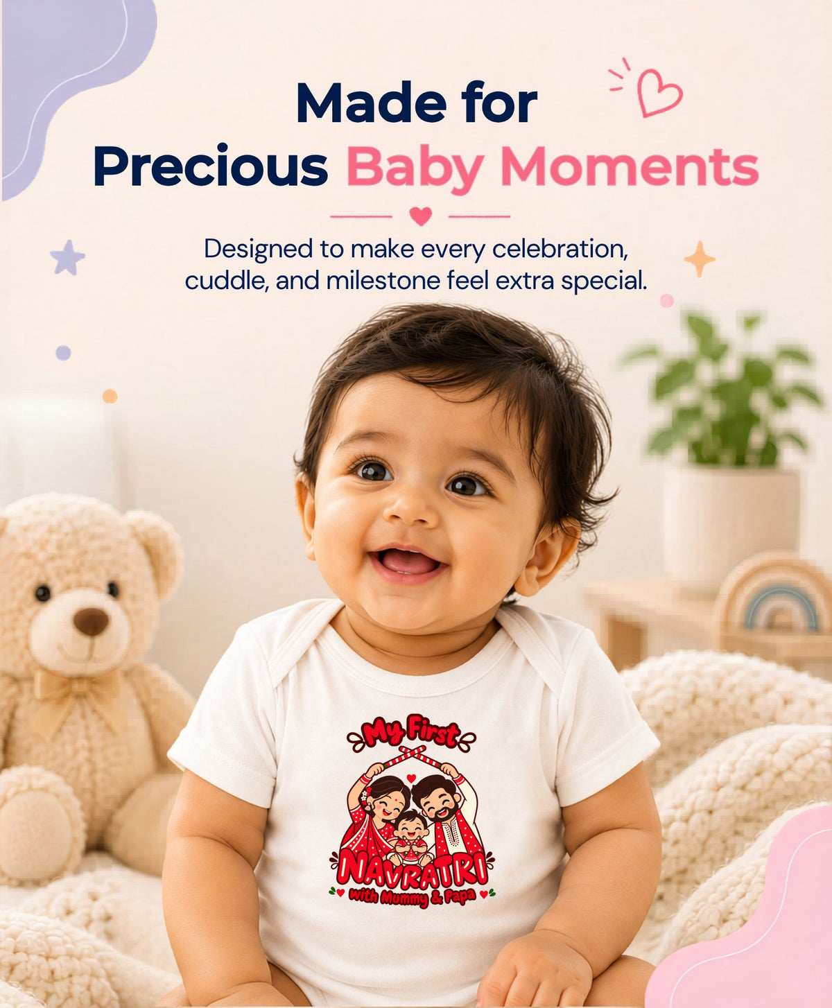 No | My First Navratri with Mummy & Papa - Romper