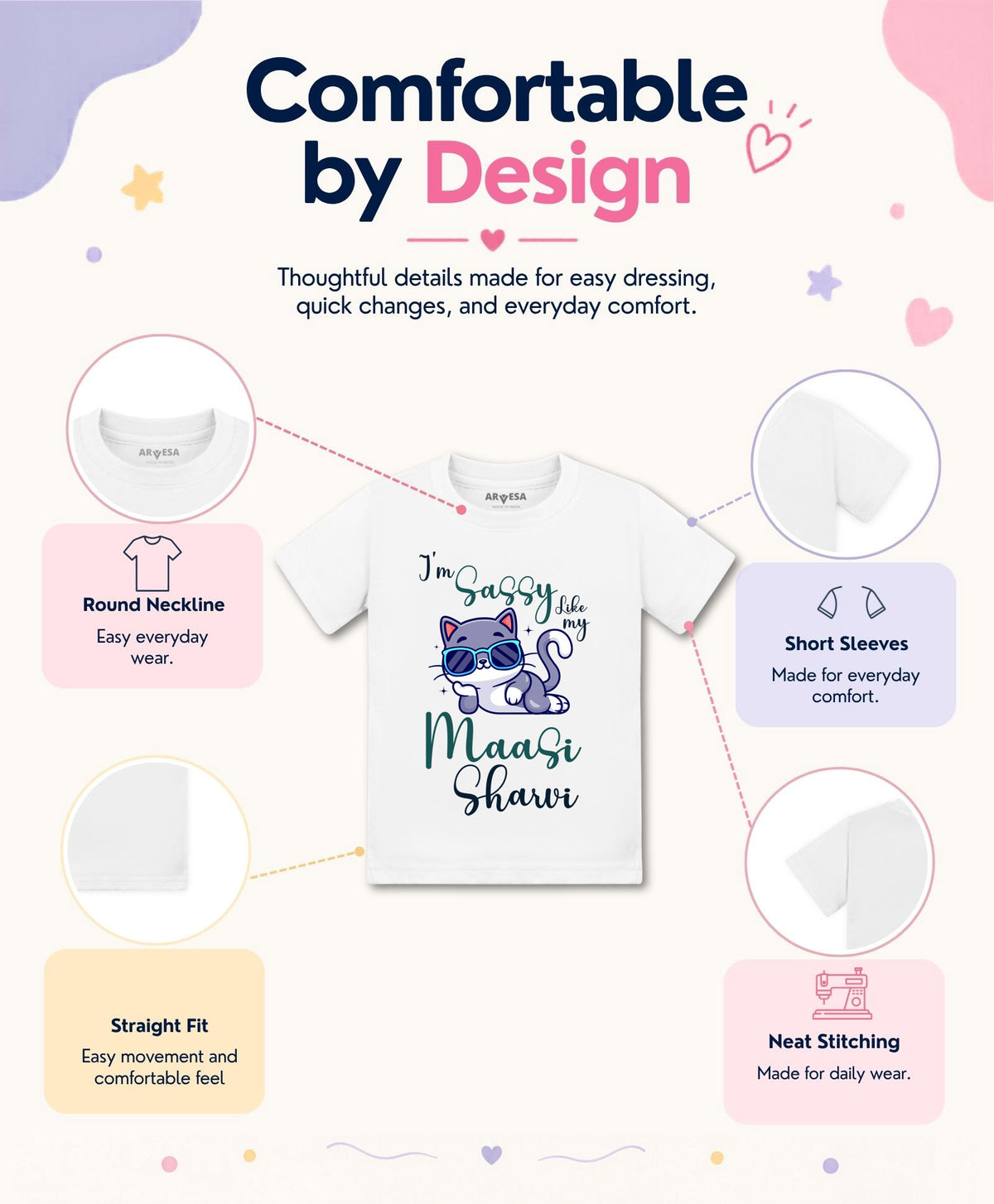Yes | I Am Sassy Like My Bua Maasi - T-shirt