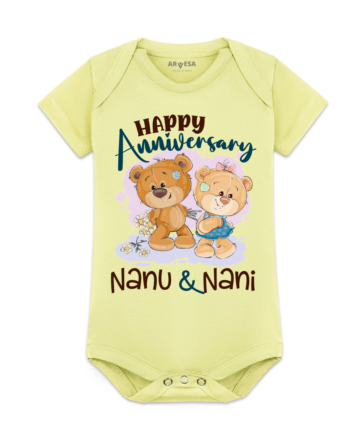 No | Happy Anniversay Nanu & Nani Family Anniversary - Romper