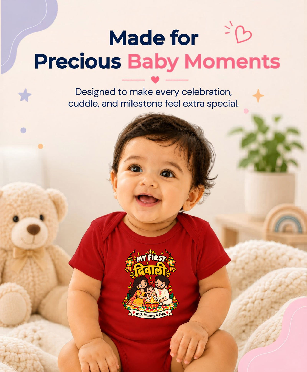 No | My First Diwali With Mummy & Papa - Romper