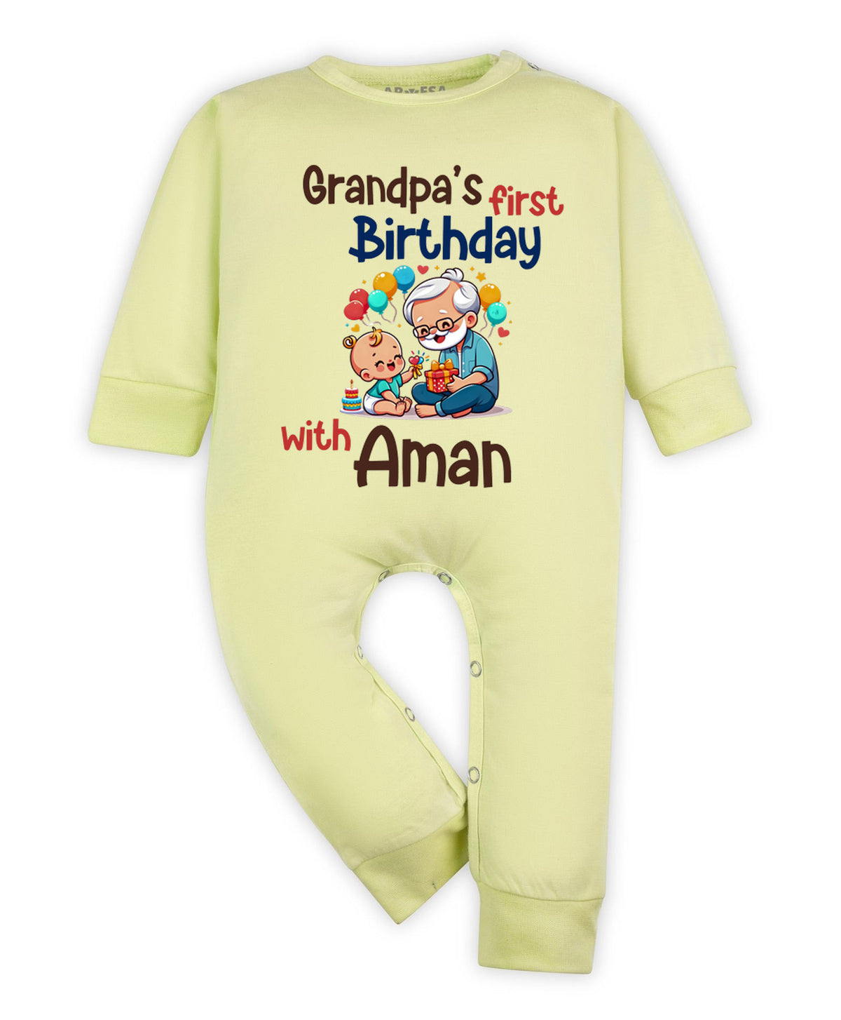 Yes | Grandpa's First Firthday With Me Family Birthday - Jumpsuit