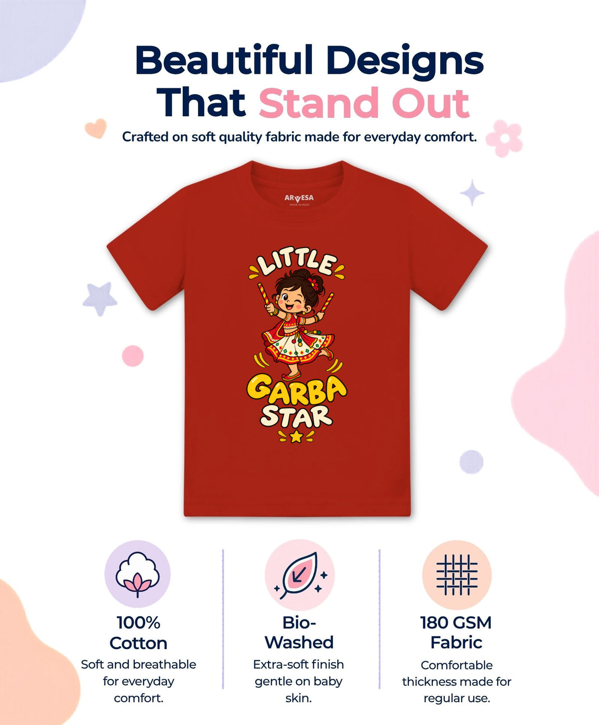 Little Garba Star Navratri - T-shirt