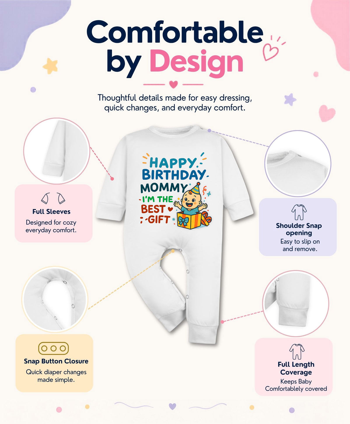 No | Happy Birthday Mommy I'm The Best Gift Mom Birthday - Jumpsuit