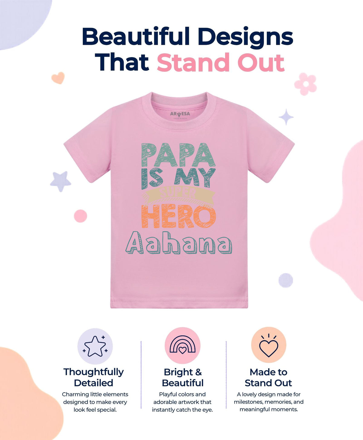 Yes | Papa Is My Super Hero Dad - T-shirt
