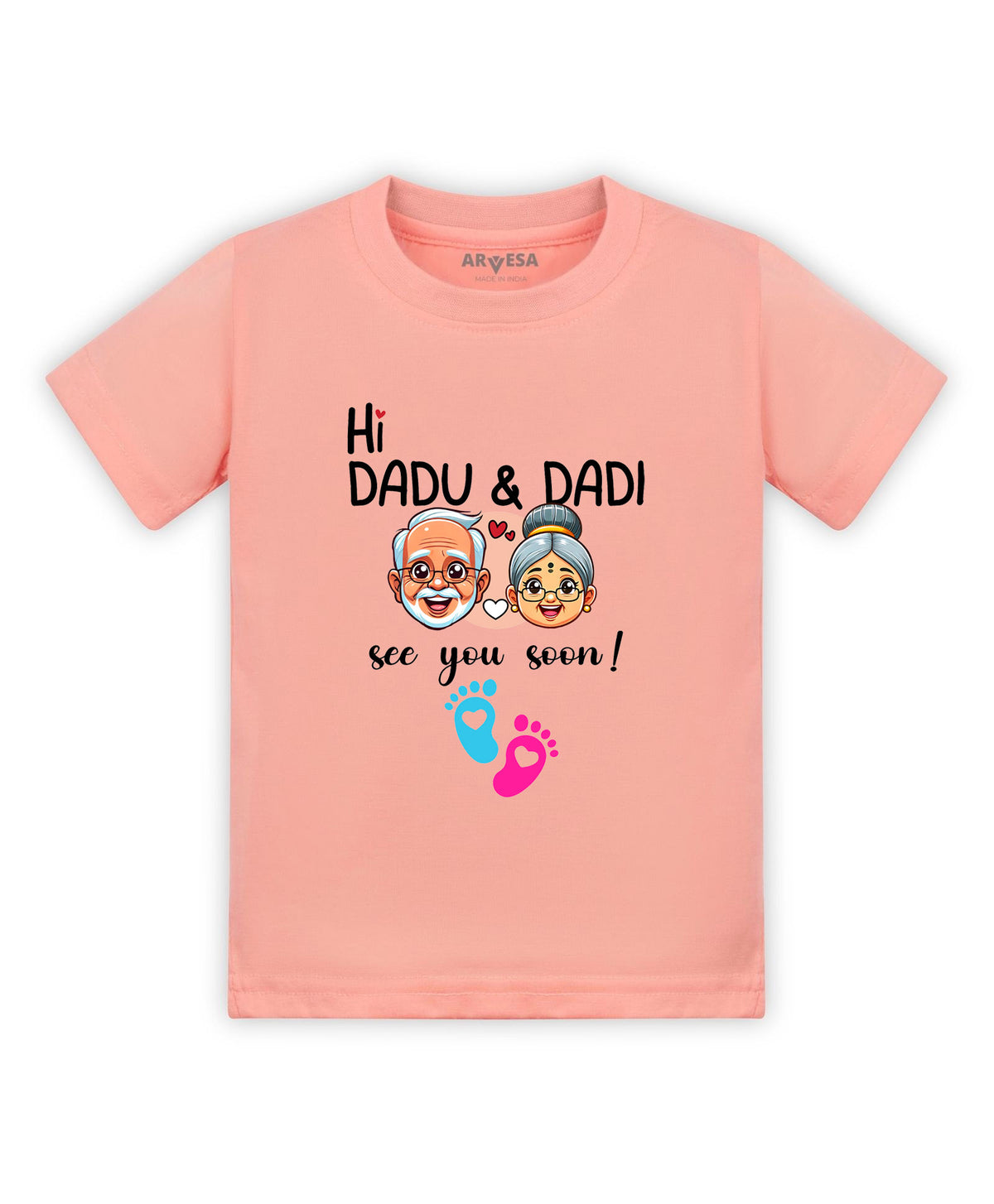 Hi Dadu & Dadi See You Soon Pregnancy Announcement - T-shirt