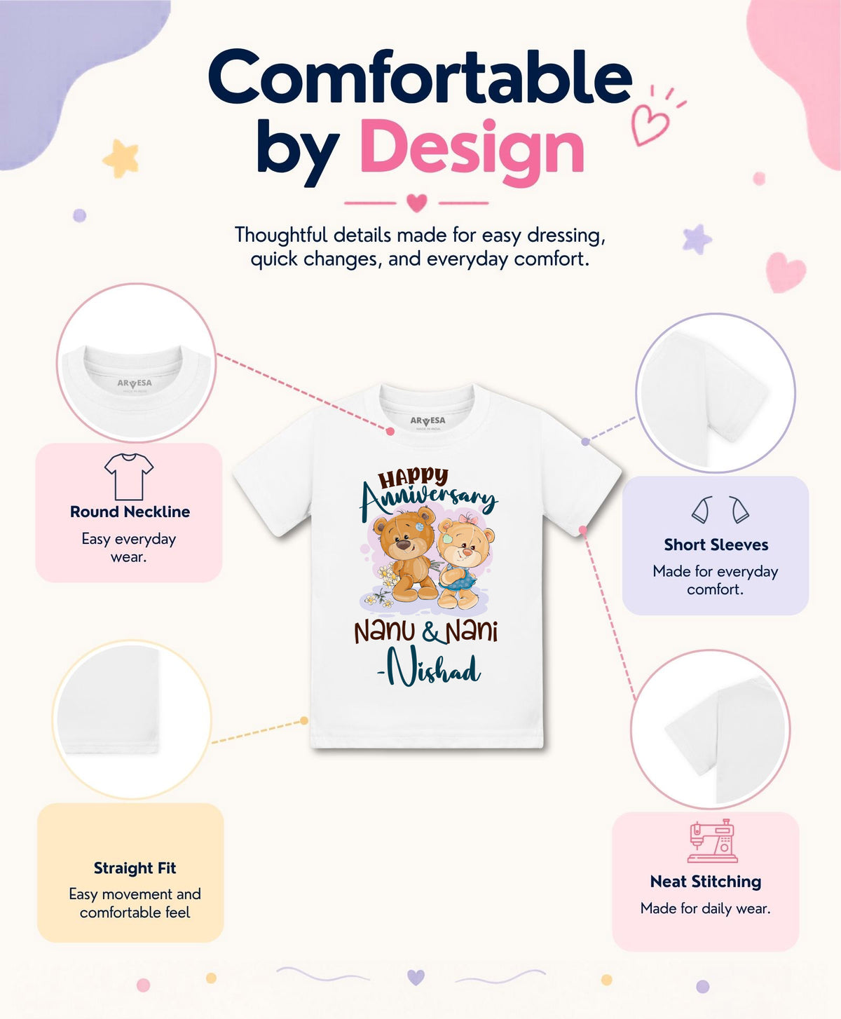 Yes | Happy Anniversay Nanu & Nani Family Anniversary - T-shirt