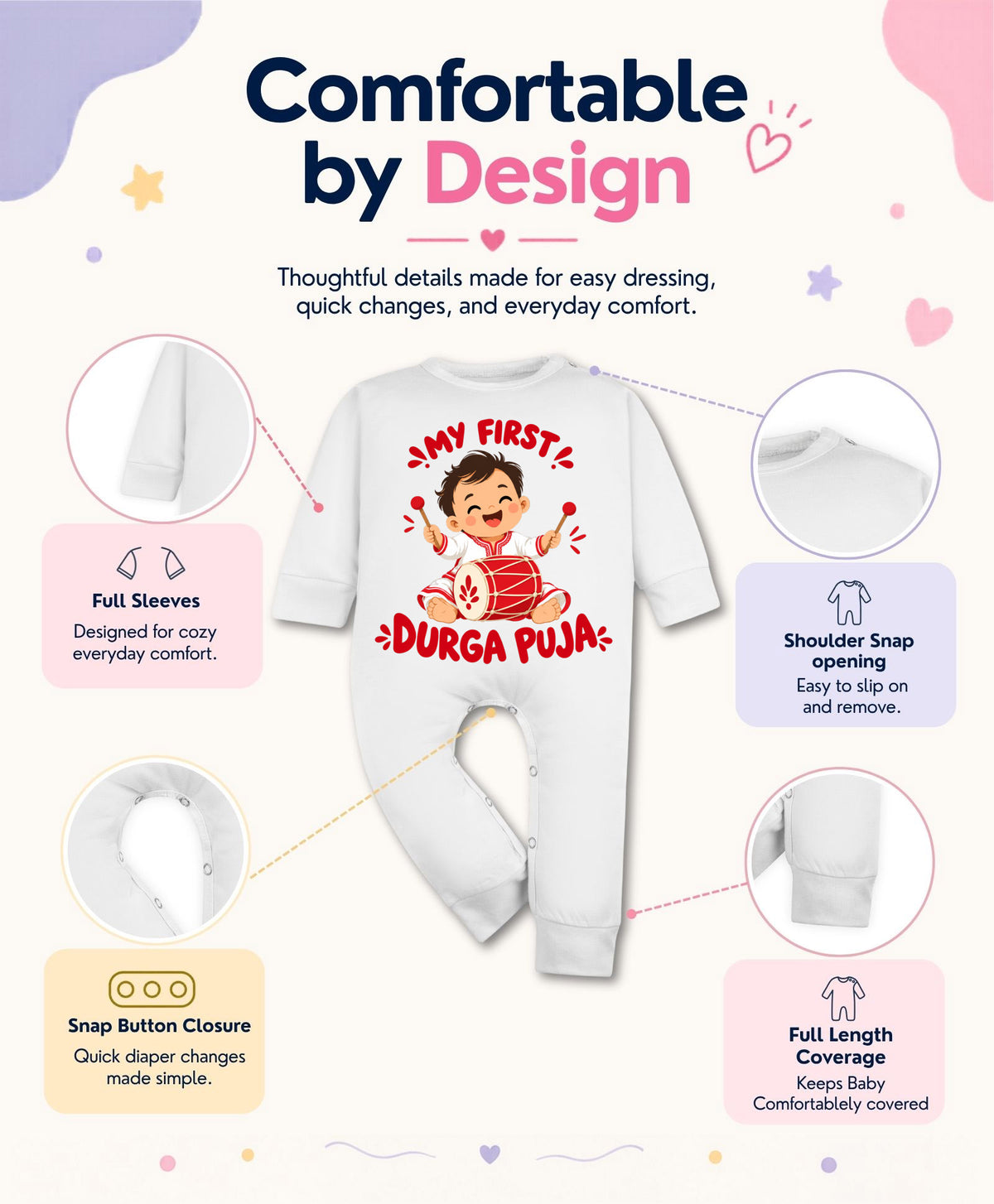 No | My First Durga Puja - Jumpsuit