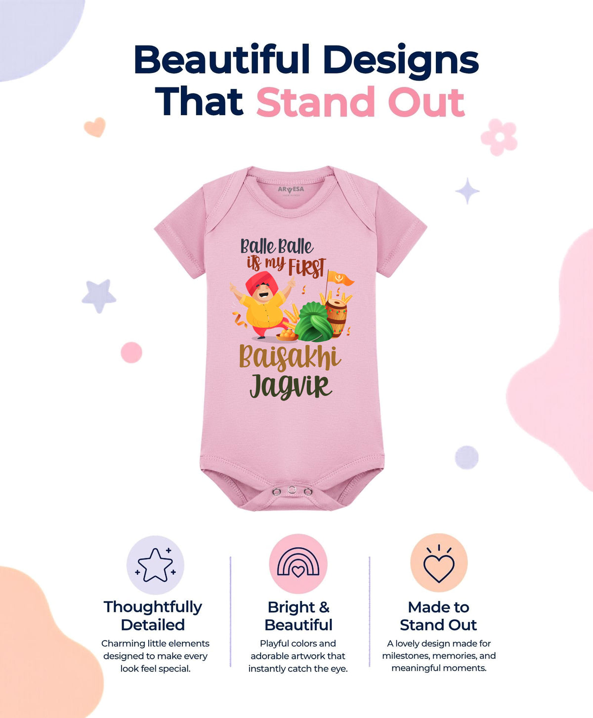 Yes | Happy Baisakhi - Romper