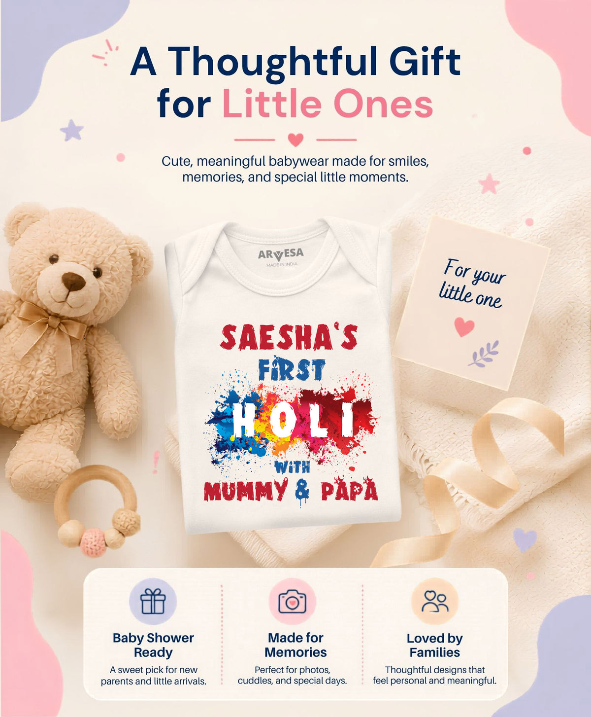 Yes | My First Holi with Mummy & Papa - Romper