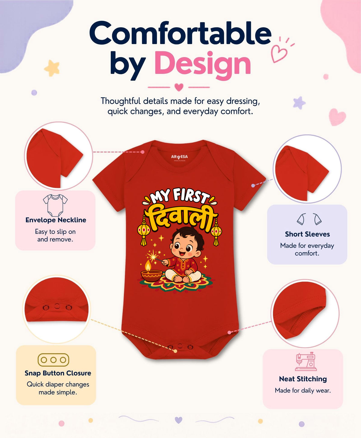 No | My First Diwali - Romper