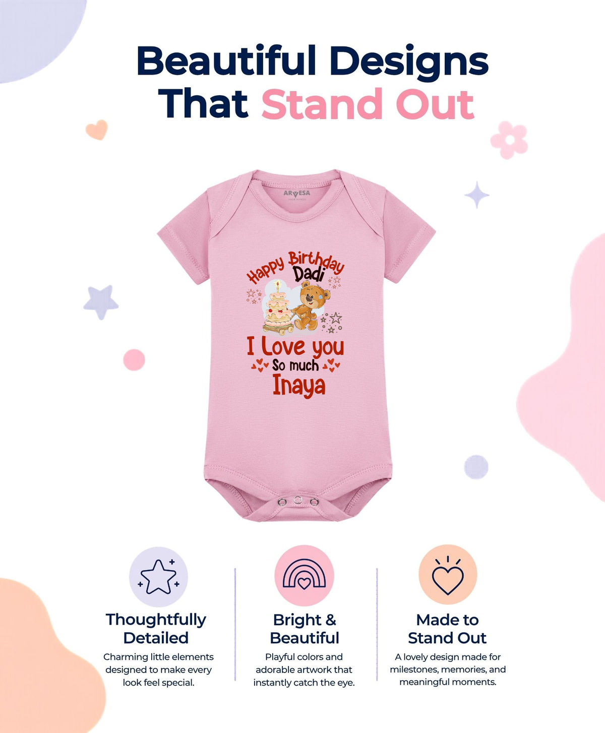 Yes | Happy Birthday Dadi Family Birthday - Romper