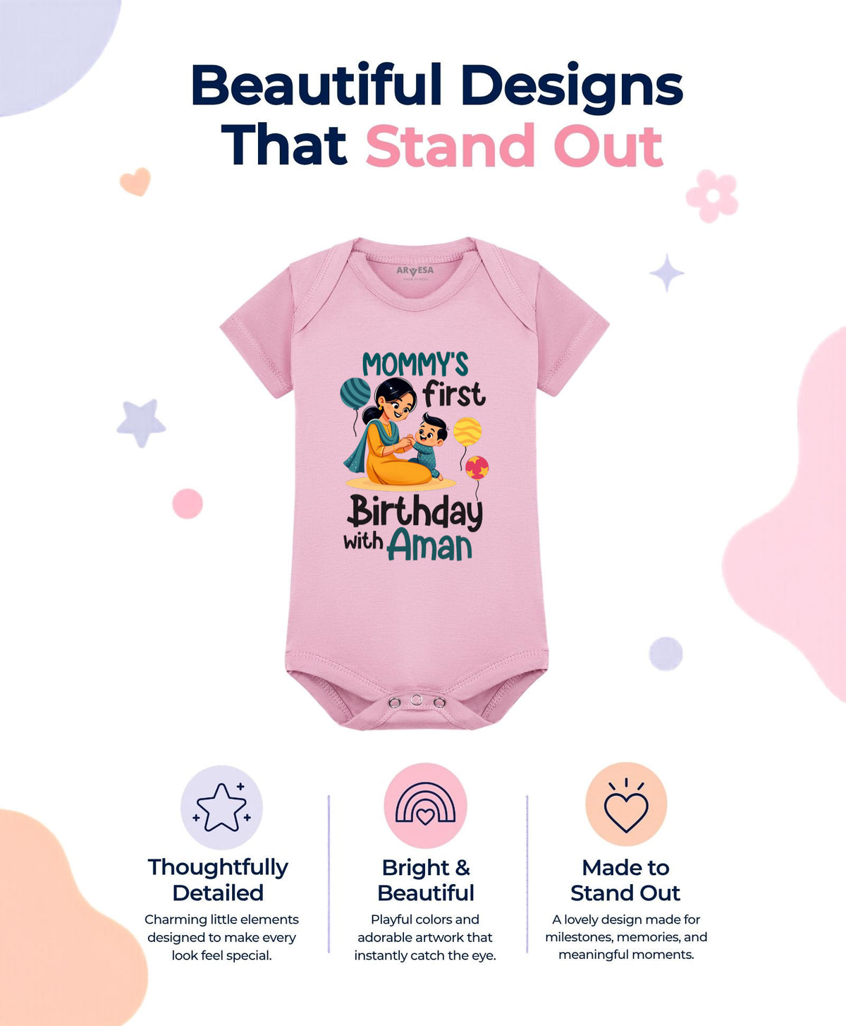 Yes | Mommy First Birthday With Me Mom Birthday - Romper
