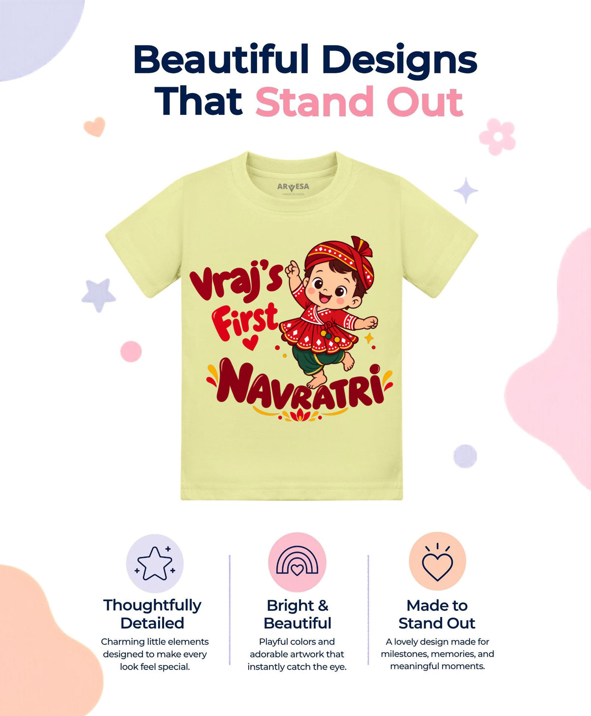 Yes | My First Navratri - T-shirt