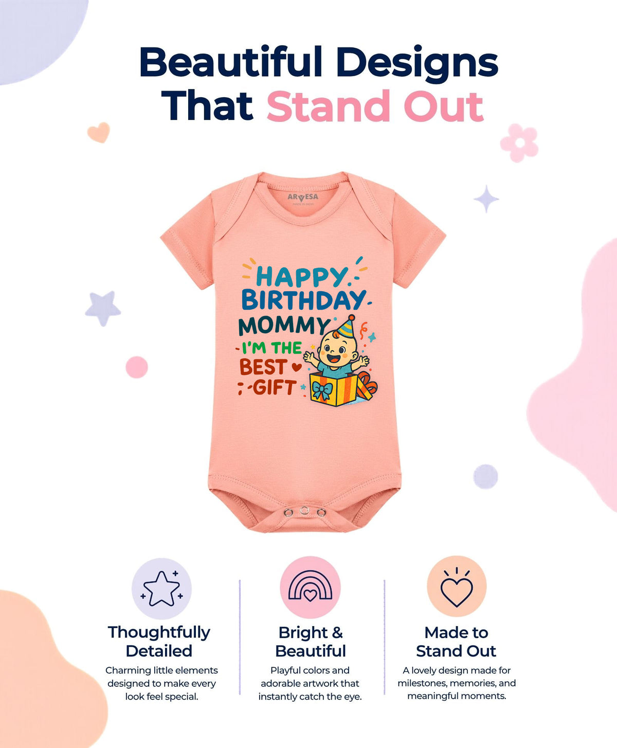 No | Happy Birthday Mommy I'm The Best Gift Mom Birthday - Romper