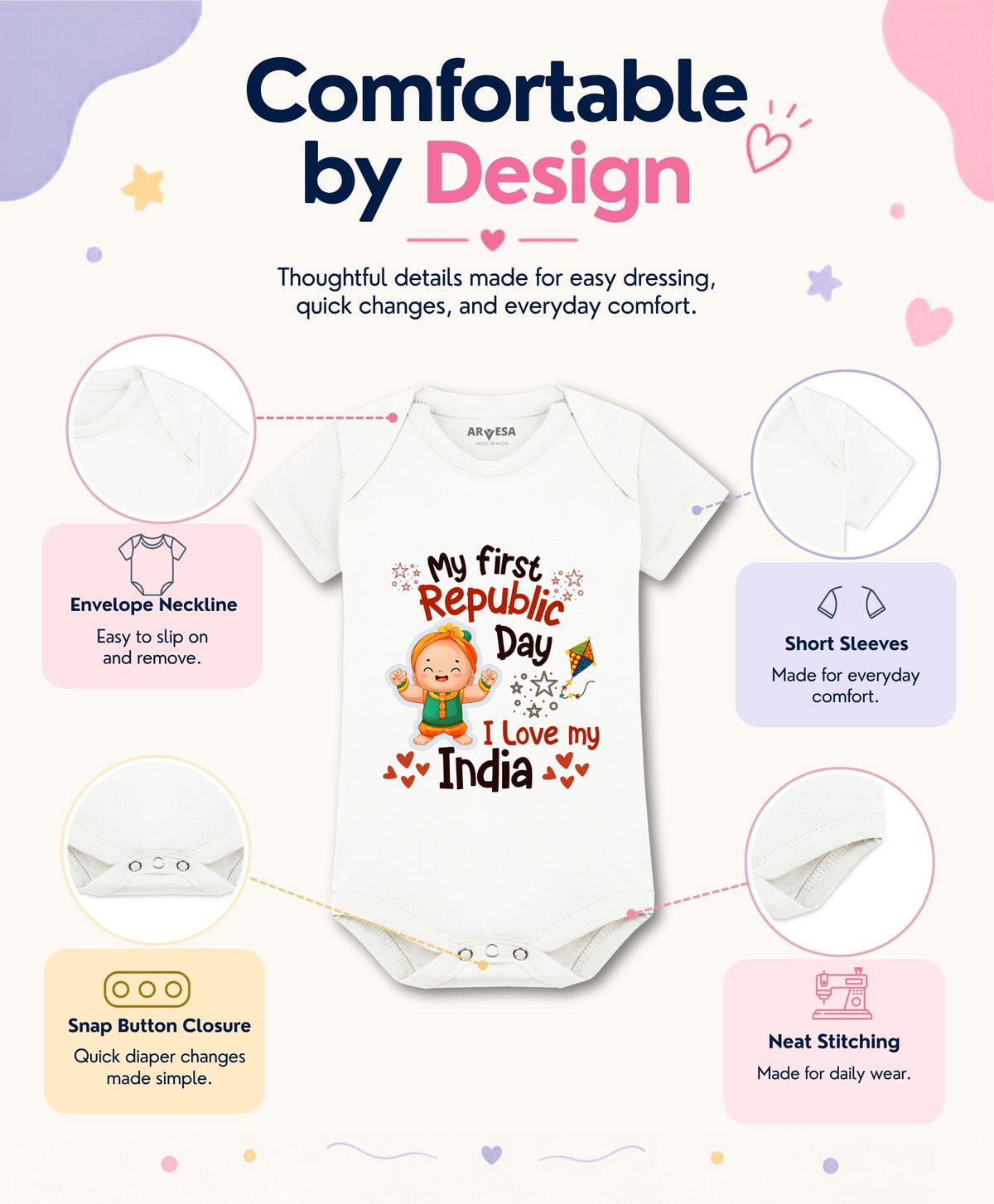 No | My First Republic Day - Romper