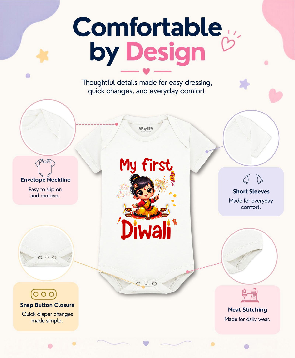 No | My First Diwali - Romper