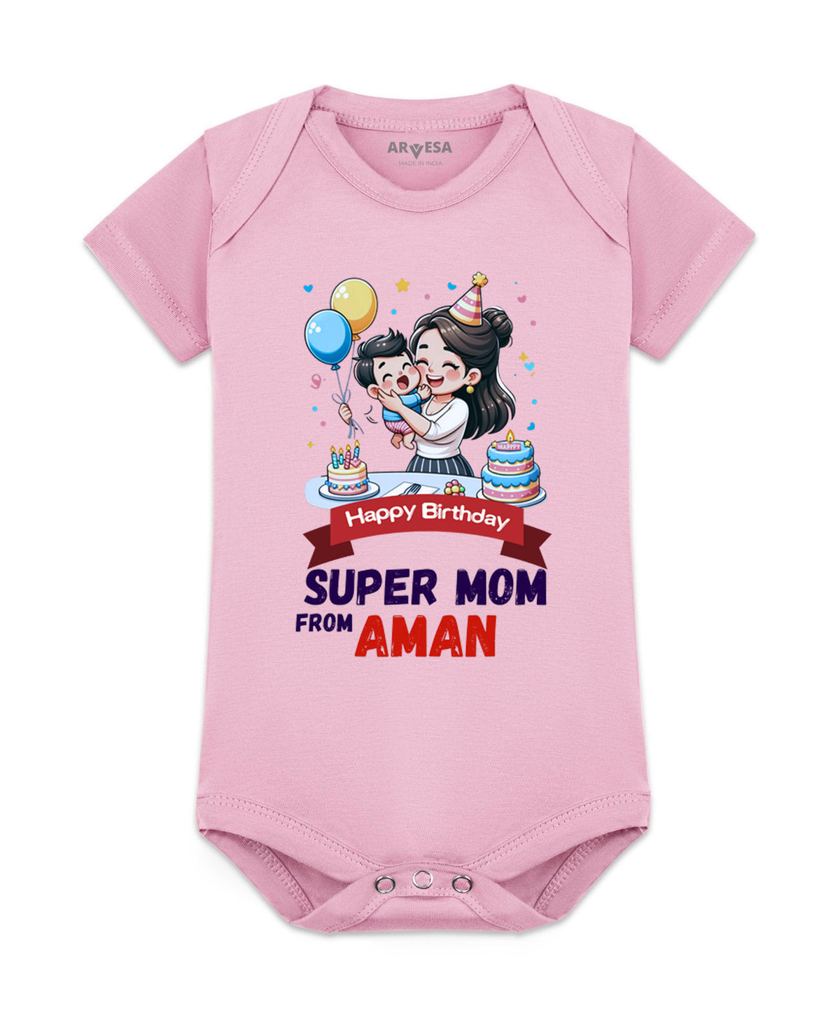 Yes | Happy Birthday Super Mom Mom Birthday - Romper